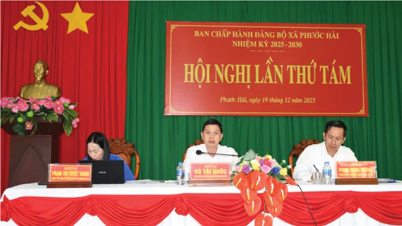 Đảng ủy xã Phước Hải tổ chức Hội nghị Ban Chấp hành Đảng bộ xã lần thứ 8